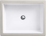 KOHLER K-2330-G-0 Kathryn Undercounter Bathroom Sink with Glazed Underside, White