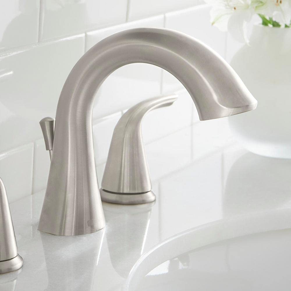 Glacier Bay FW6AC027BNV Irena 8 in. Widespread 2-Handle Bathroom Faucet in Brushed Nickel