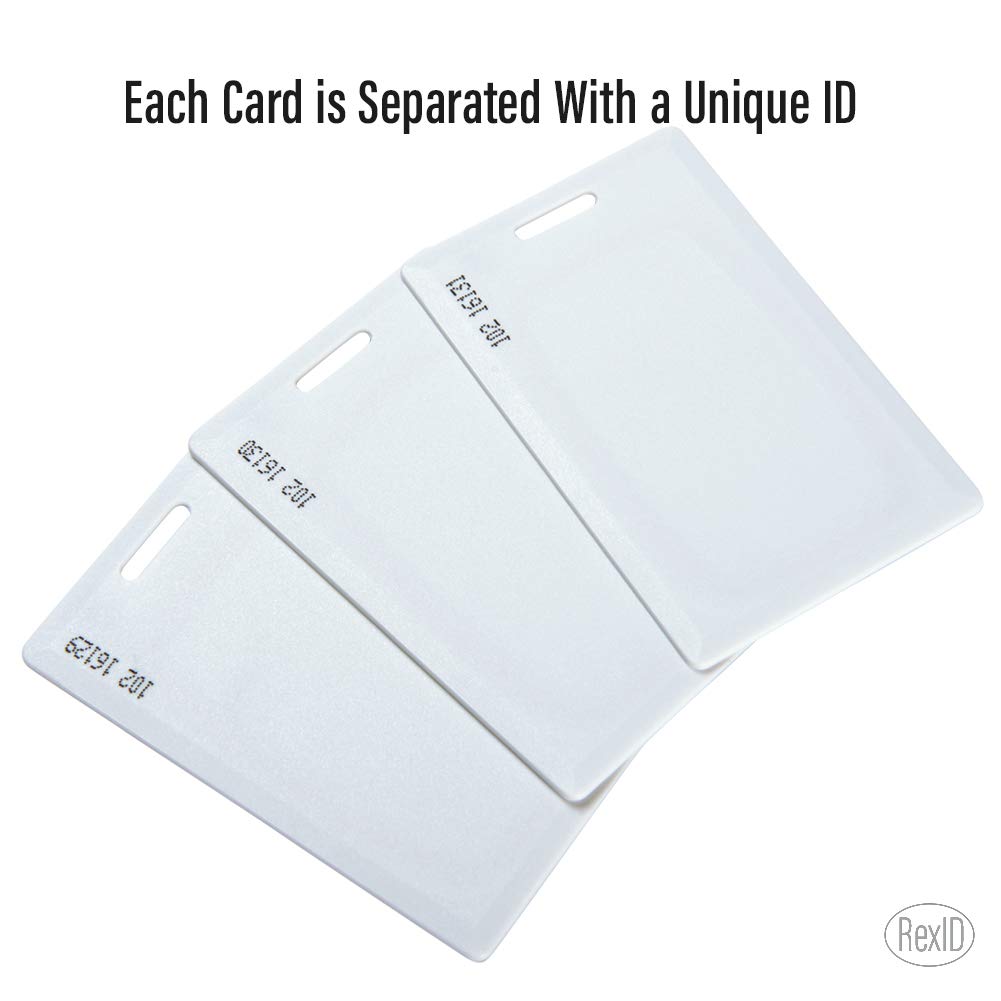 Default Programmed RexID H10301 Clamshell Proximity Card for Access Control Comparable to Standard 26 bit Format for Add-On & Replacement on Current System (25)