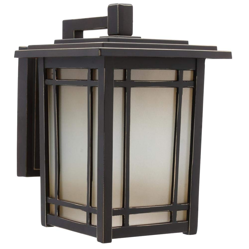 Home Decorators Collection Port Oxford 1-Light Outdoor Oil Rubbed Chestnut Wall Lantern