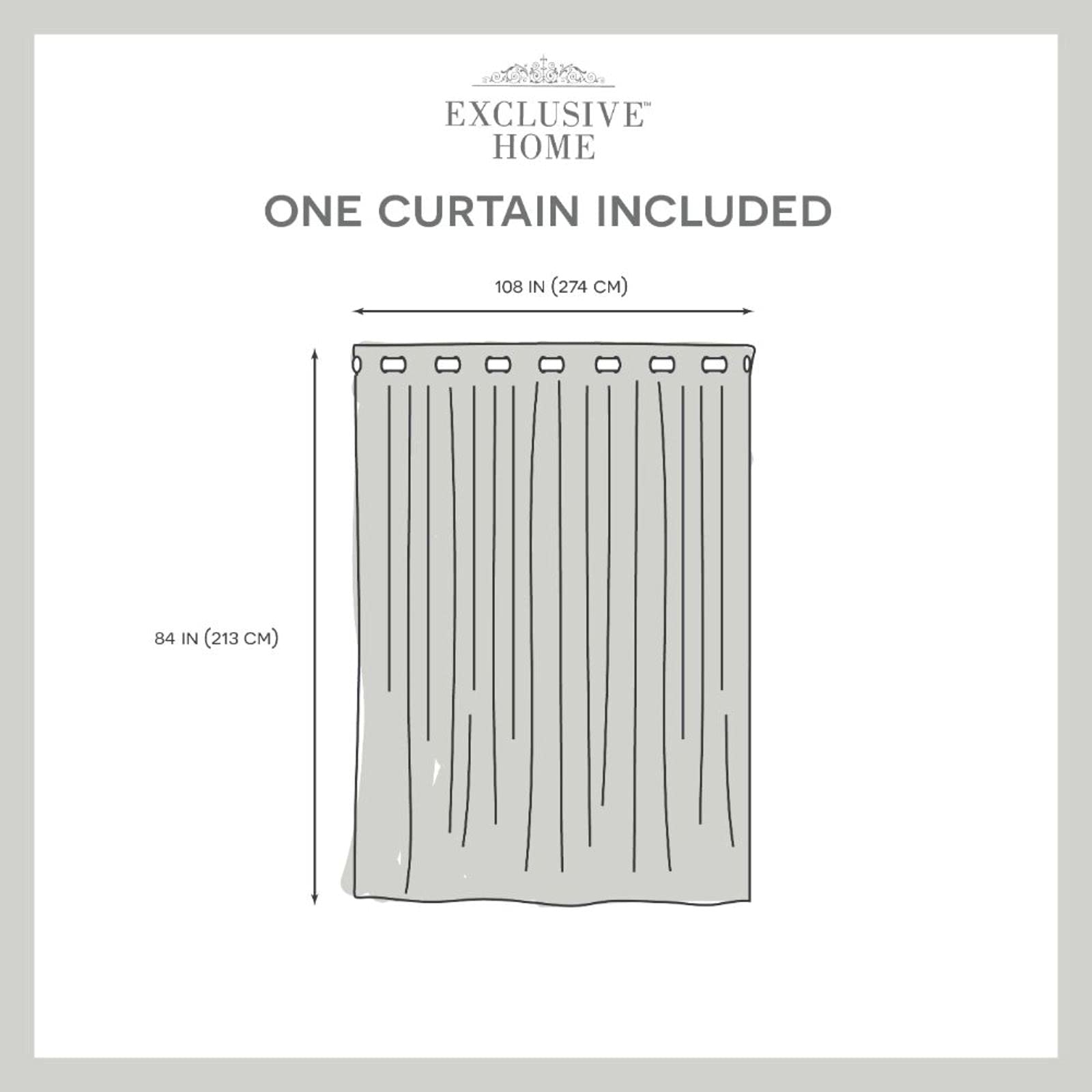 Exclusive Home Loha Patio Grommet Top Single Curtain Panel, 108"x96", Natural