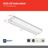Juno UCES 12IN SWW6 90CRI WH M6 Switchable White LED Undercabinet 2700K/3000K/3500K, 12-inch