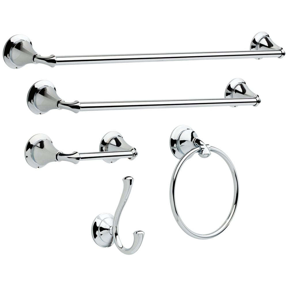 DELTA FAUCET 79424 Linden Wall Mounted 24 in. Towel Bar in Polished Chrome