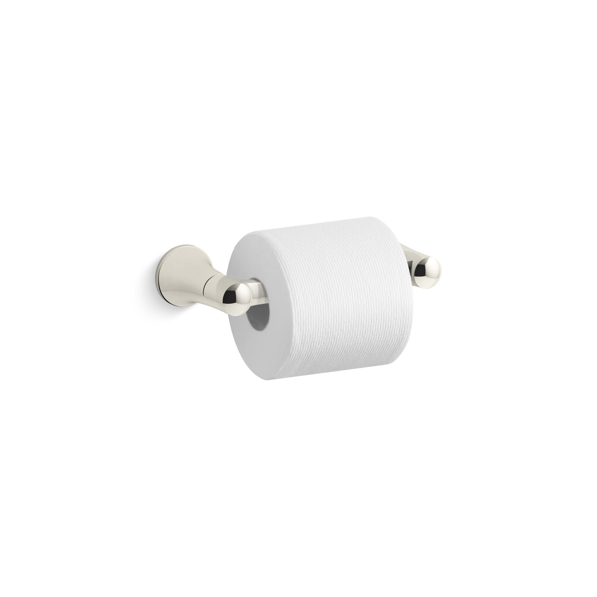 Kohler K-21954 Tempered Wall Mounted Pivoting Toilet Paper Holder - Nickel