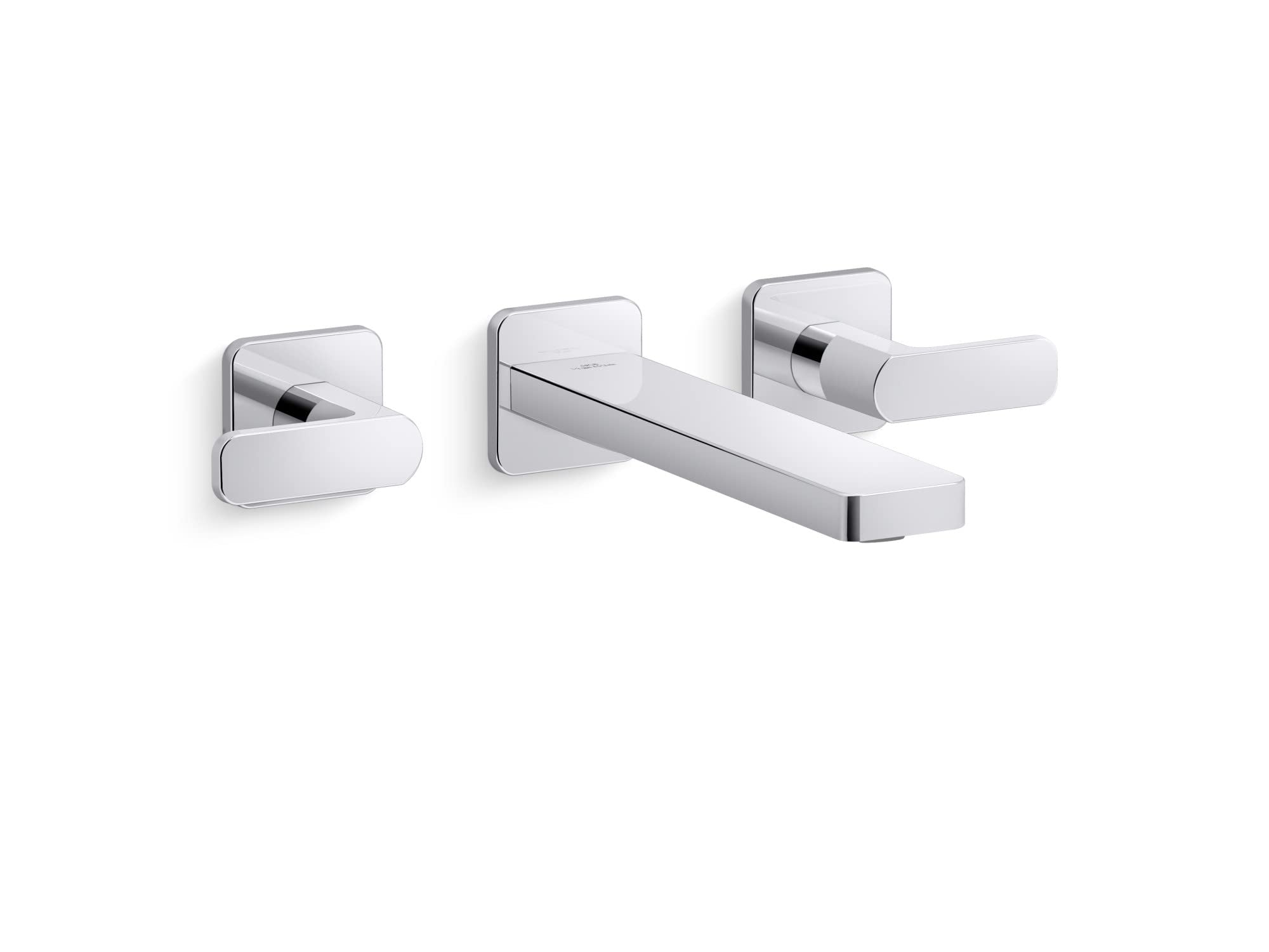 Kohler T27120-4-CP Parallel Wall-Mount Bathroom Sink Faucet Trim, Polished Chrome