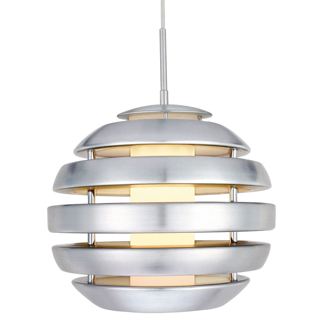 EGLO Access Lighting 204059A Mercur 1 - One Light Pendant, Matte Nickel Finish with Frosted Opal Glass