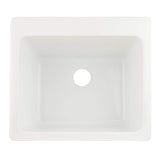 Signature Hardware 449309 Medford 25" Drop In Single Basin Acrylic Laundry Sink