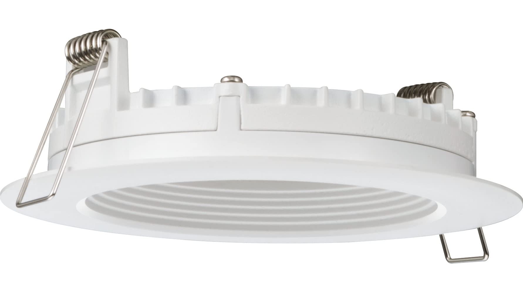 Juno WF4 REG SWW5 90CRI MW M6 Round Baffle LED Downlight, 120 Volts, 2700K/3000K/3500K/4000K/5000K, Triac Dimming, 4-Inch Regressed Lens, Matte White