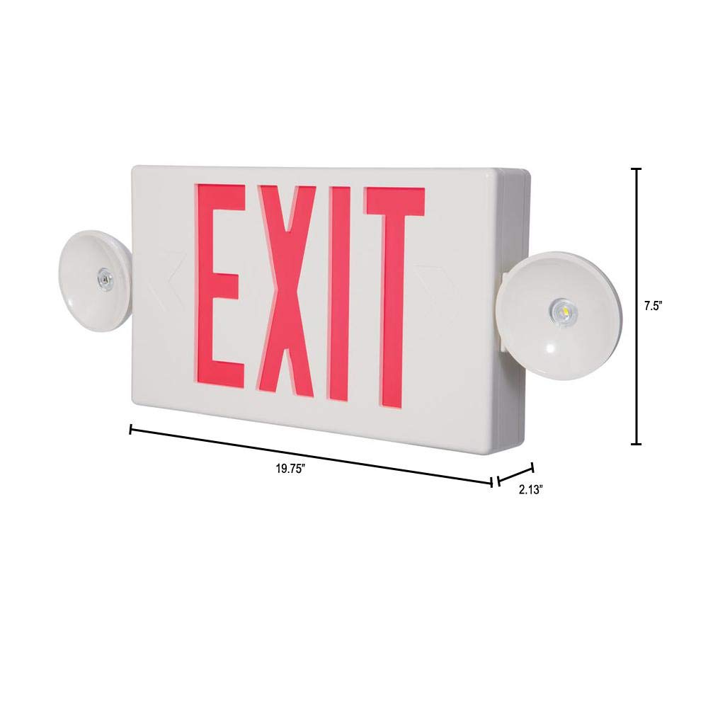 Sure-lites Lpxc25 Universal Emergency Exit Light, White/red, 60 Hz