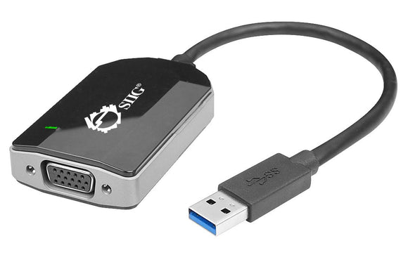 SIIG USB 3.0 to VGA Multi Monitor Video Adapter for Windows systems up to 2048x1152 (JU-VG0211-S1)