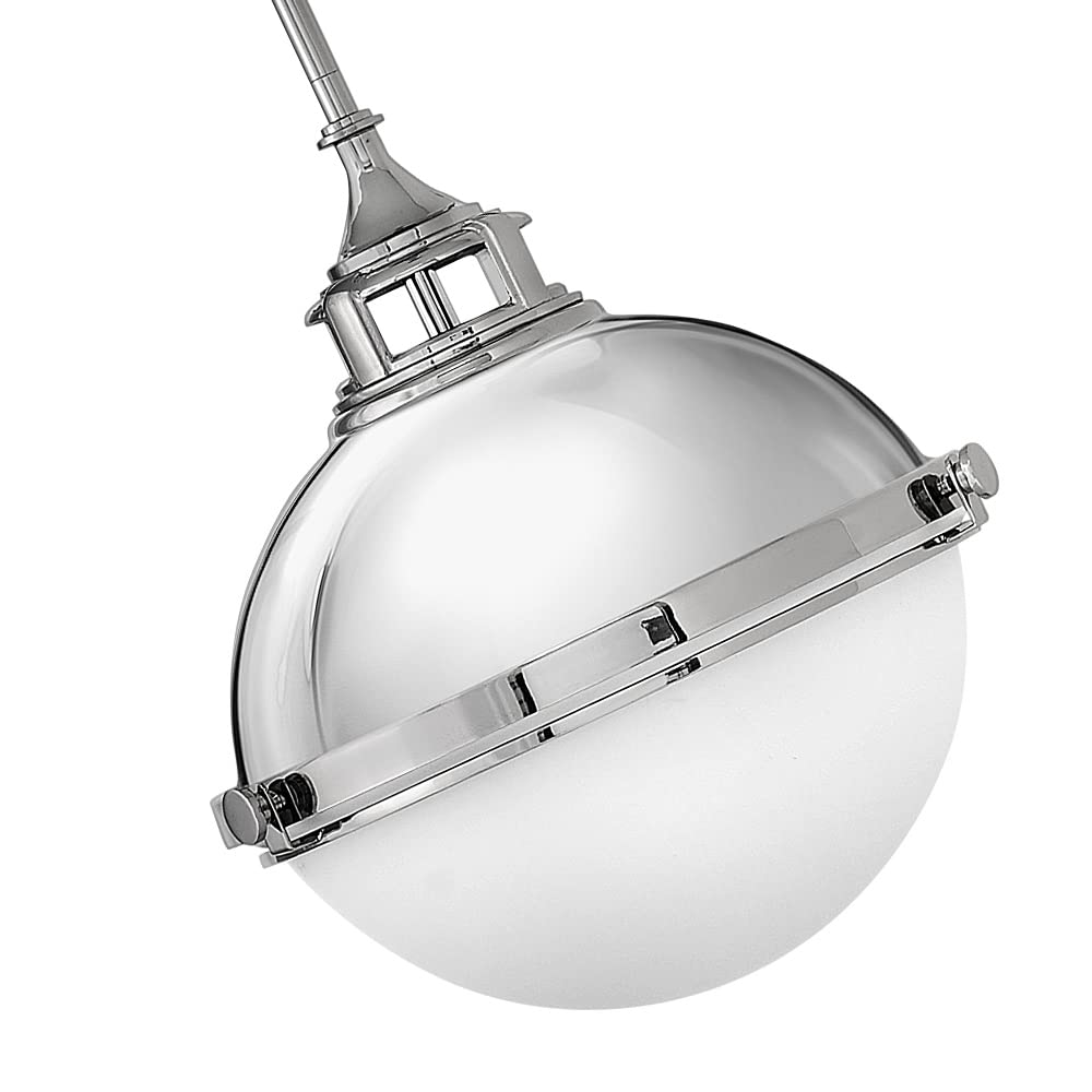 Hinkley Fletcher Collection Two Light Stem Hung Pendant, Polished Nickel