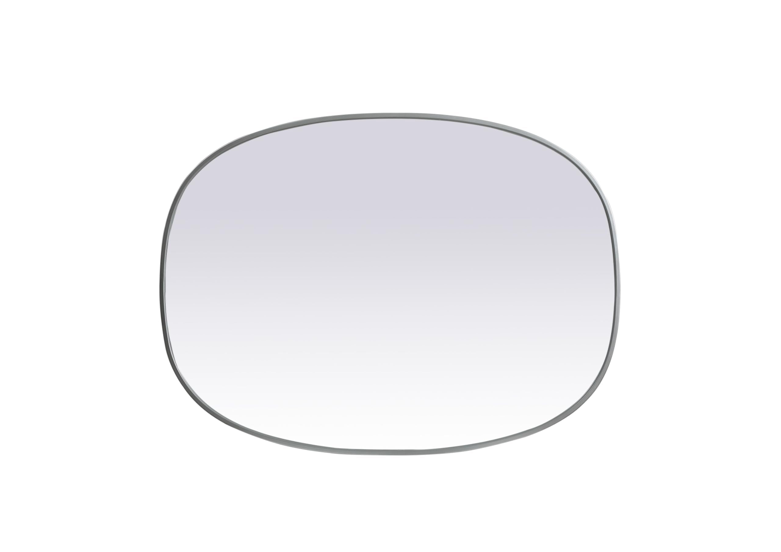 Elegant Decor Brynn 30x40 Oval Modern MDF Wood/Iron Mirror in Brass