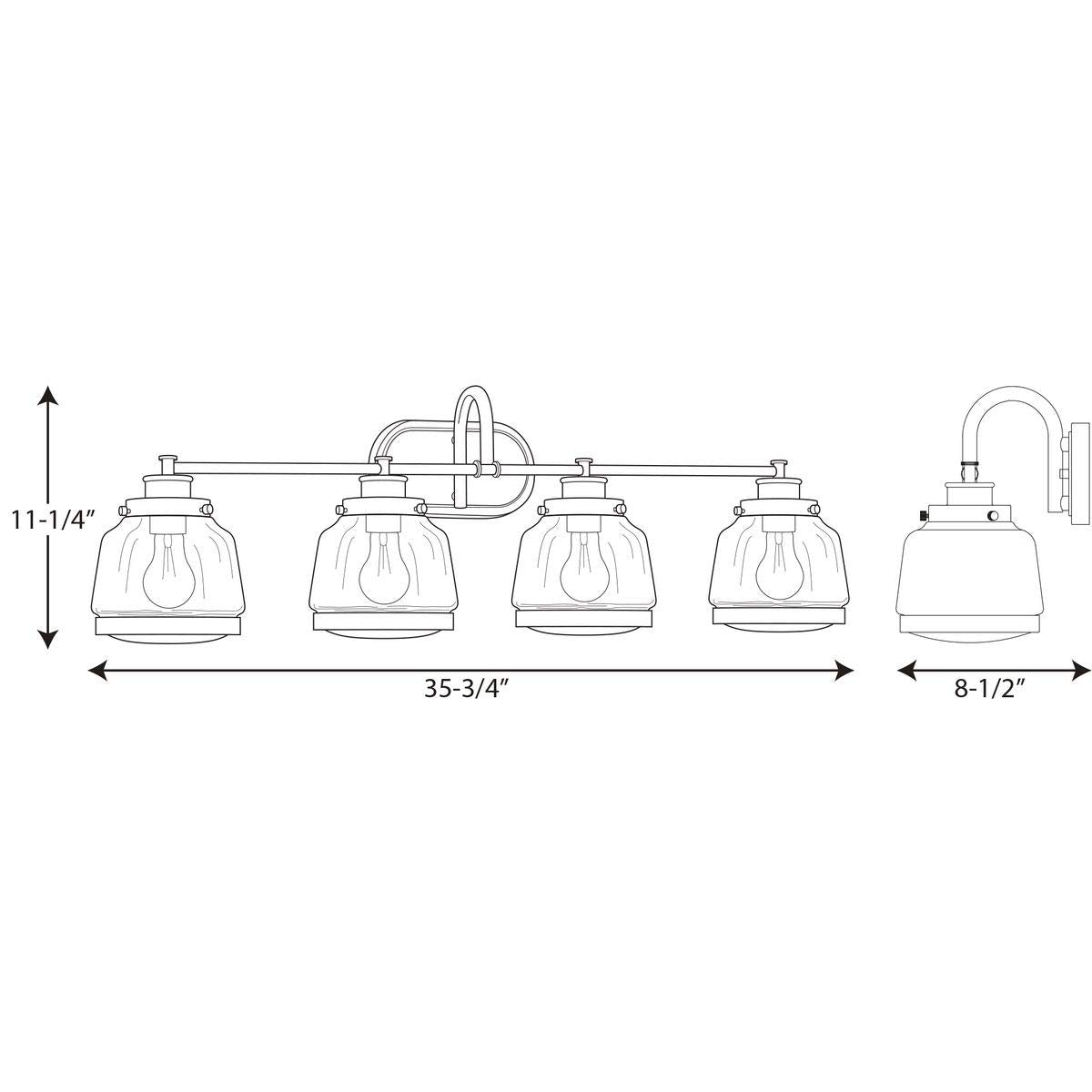 Progress Lighting P300083-104 Judson Bath & Vanity, Nickel