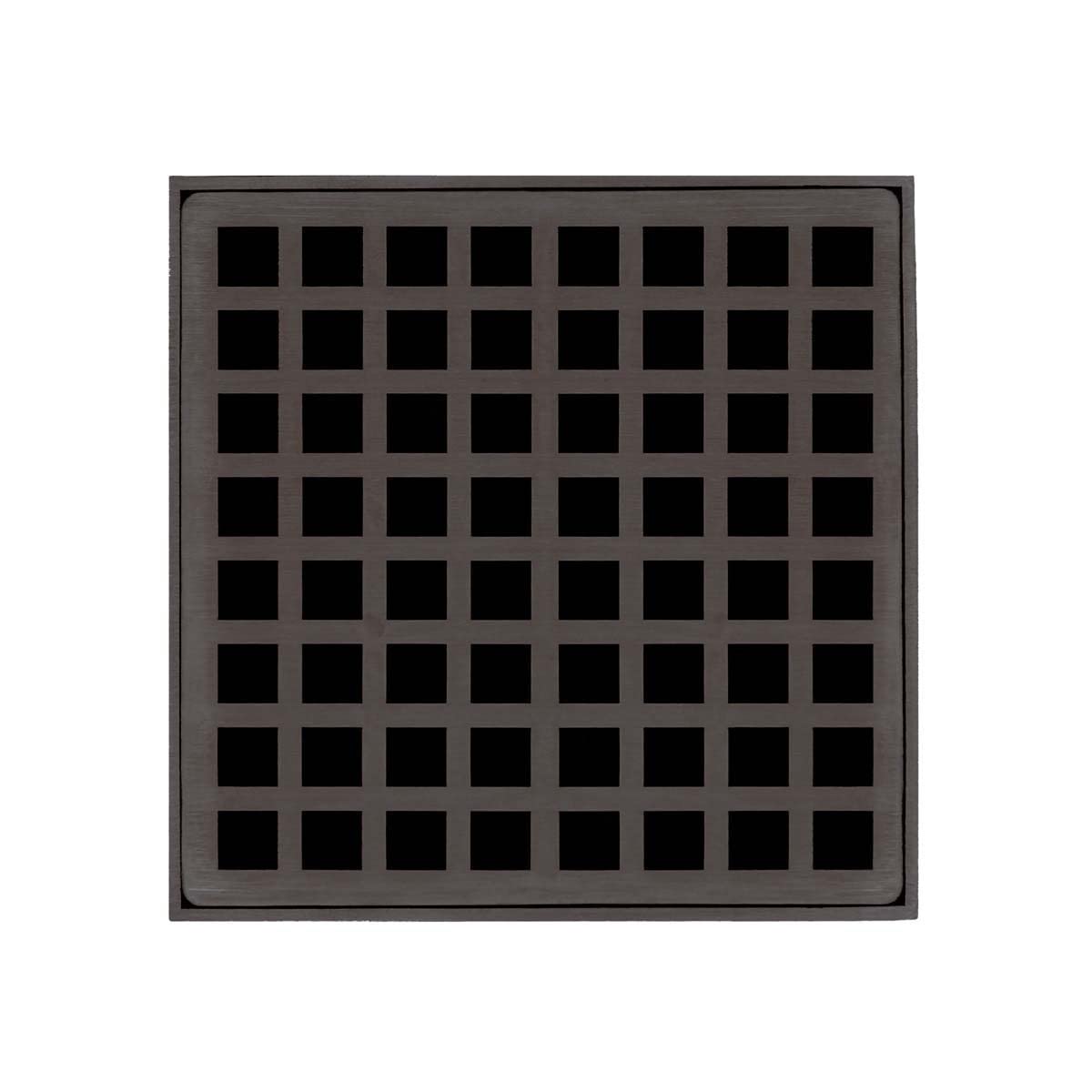 Infinity Drains QS 5 ORB - 5� Decorative Top Plate - Squares Pattern for Q 5, QD 5, QDB 5 in oil rubbed bronze