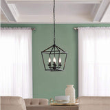 Home Decorators Collection 4- Light Bronze Caged Chandelier