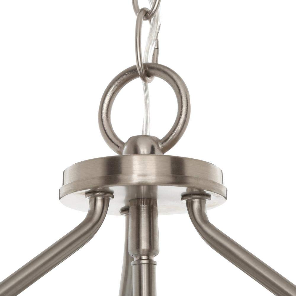 Progress Lighting Pendant Light 4-Light Brushed Nickel Drum 22 in. Gulliver