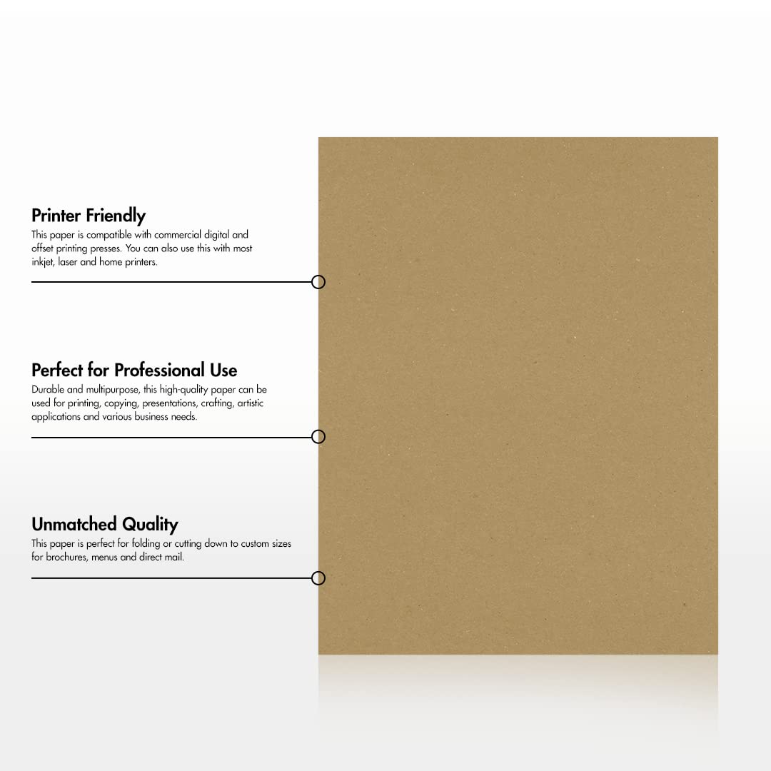 LUXPaper 8.5" x 11" Paper | Letter Size | Grocery Bag Brown | 70lb. Text | 500 Qty