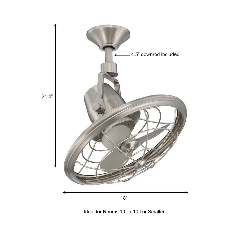 Home Decorators Collection Bentley II 18 in. Oscillating Brushed Nickel Ceiling Fan