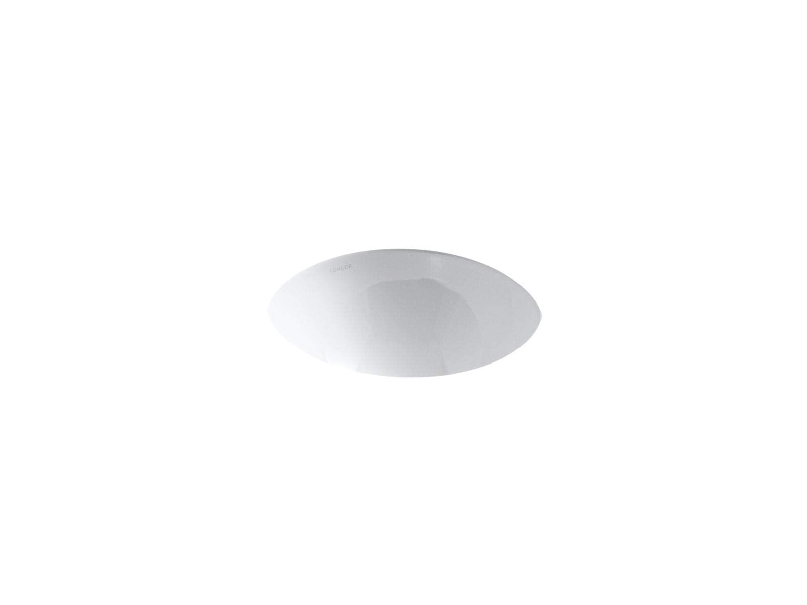 KOHLER K-2298-0 Compass Self-Rimming Undercounter Bathroom Sink, White