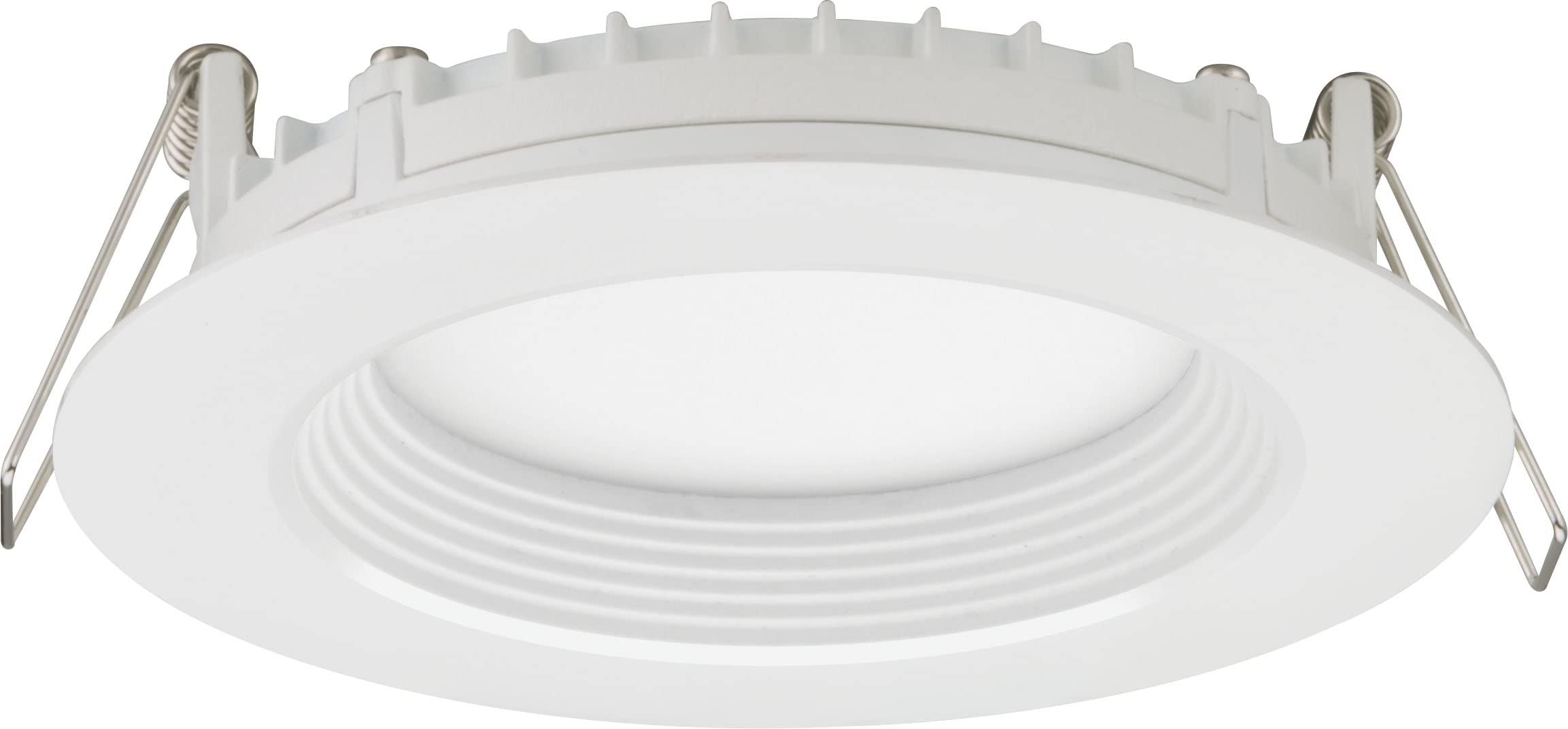 Juno WF4 REG SWW5 90CRI MW M6 Round Baffle LED Downlight, 120 Volts, 2700K/3000K/3500K/4000K/5000K, Triac Dimming, 4-Inch Regressed Lens, Matte White