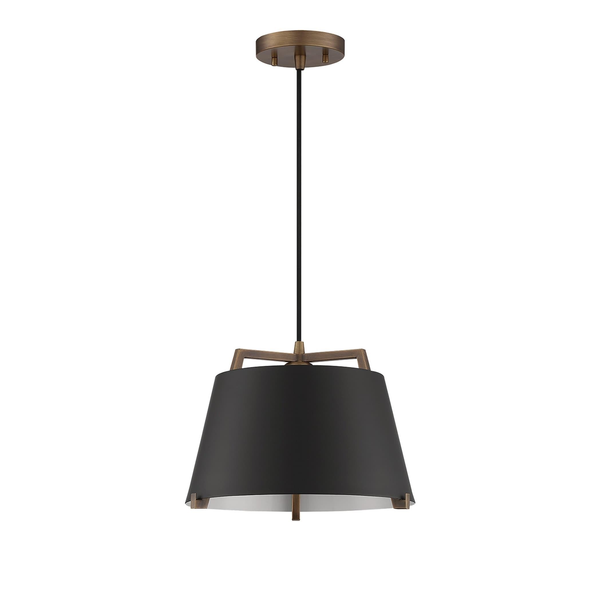 Sky - 1 Light Pendant-127.5 Inches Tall and 12.4 Inches Wide-Black/Brass Finish