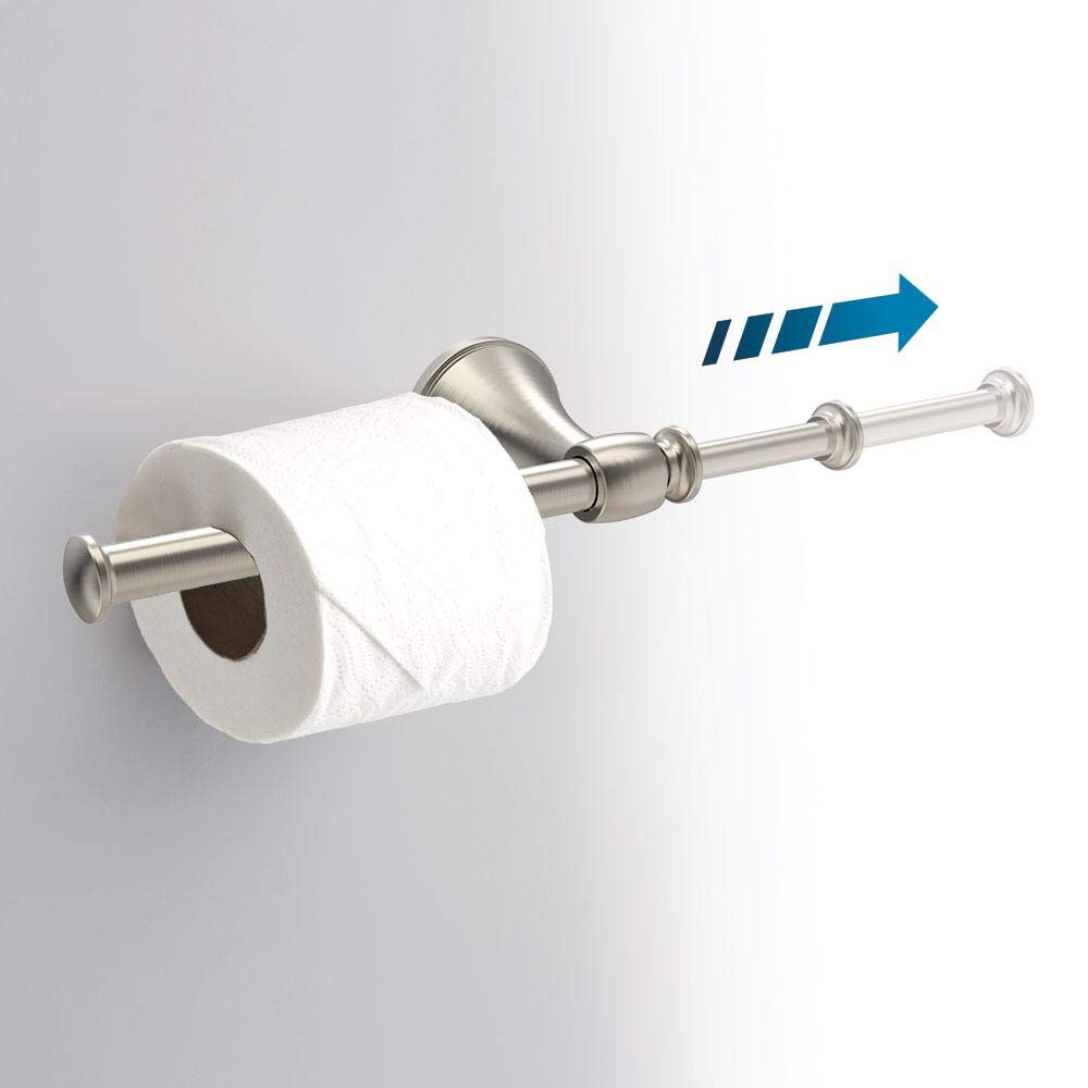 Delta Accolade Expandable Toilet Paper Holder in SpotShield Brushed Nickel