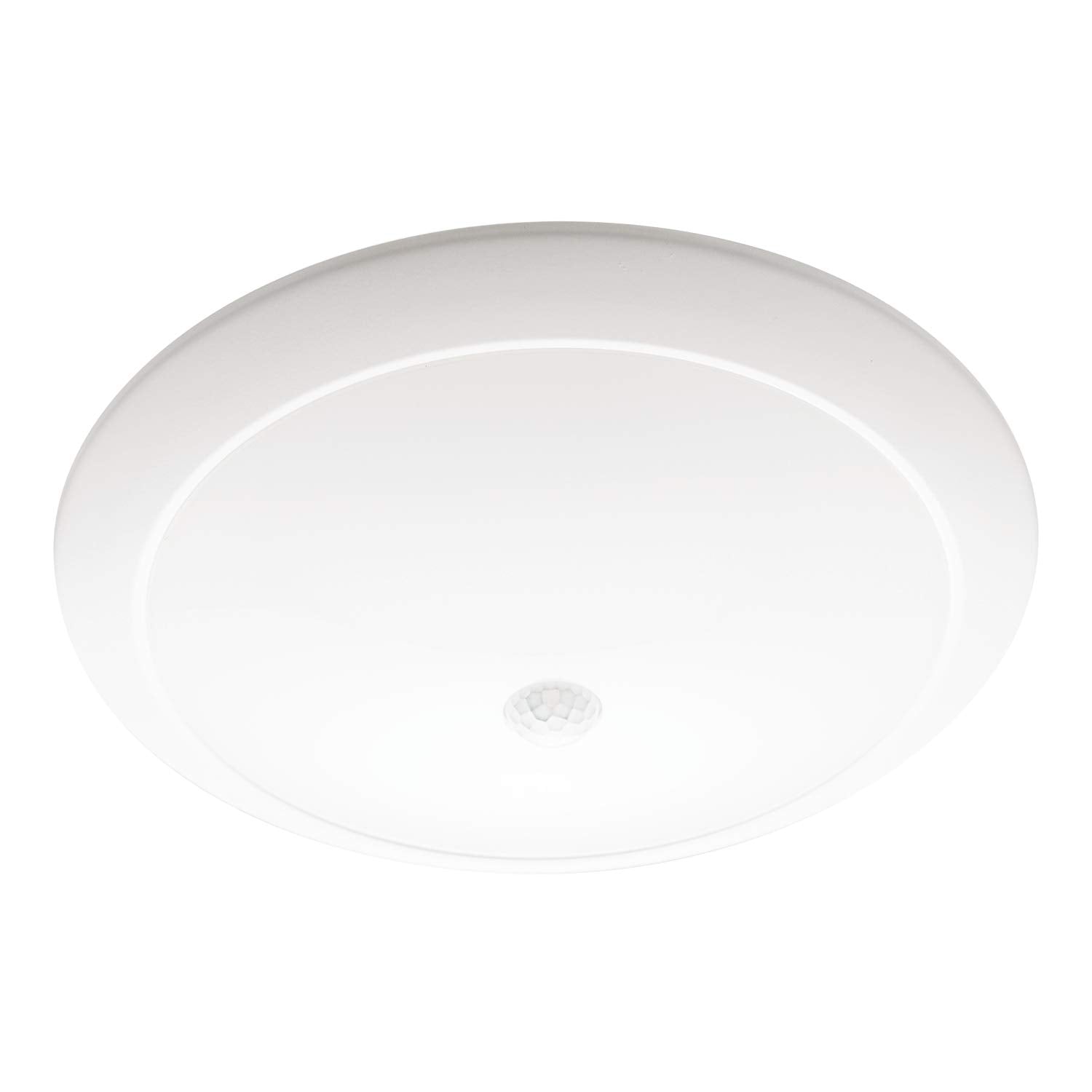 HALO 9 inch Recessed LED Disc Ceiling & Wall Light with Motion Sensor- Surface Mount - 3000K - White