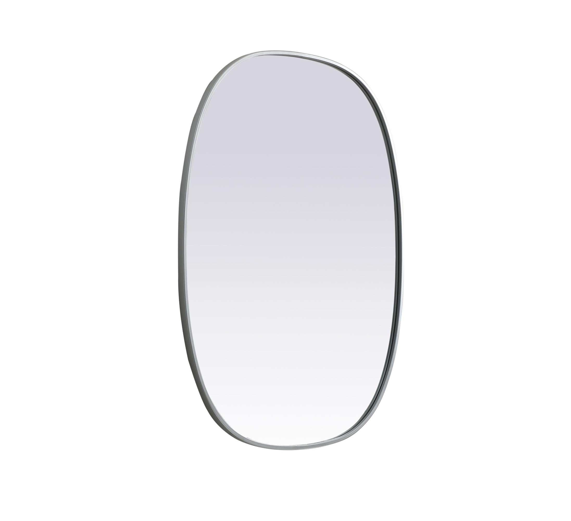 Elegant Decor Brynn 30x40 Oval Modern MDF Wood/Iron Mirror in Brass