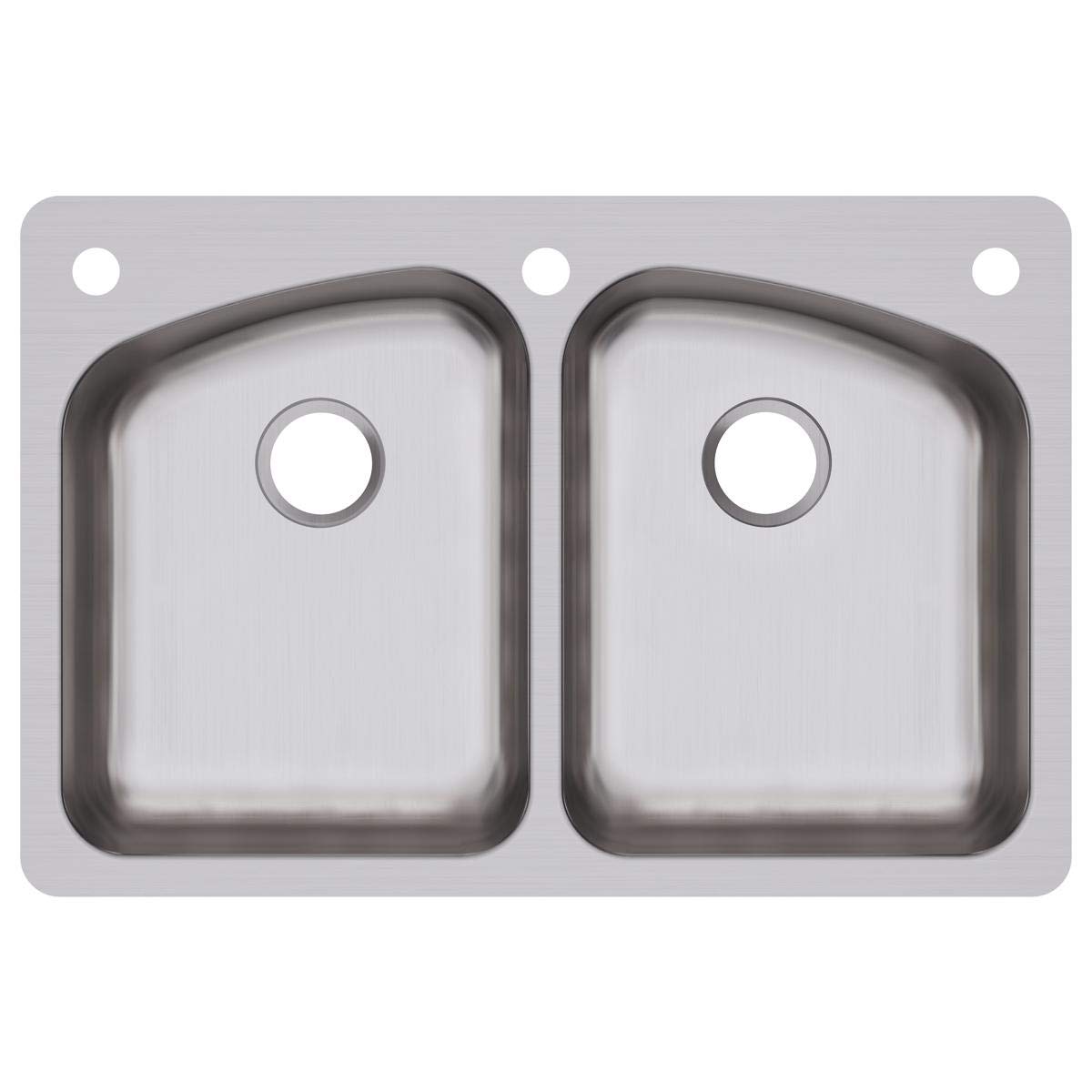 Elkay DPXSR233223 Dayton Equal Double Bowl Dual Mount Stainless Steel Sink