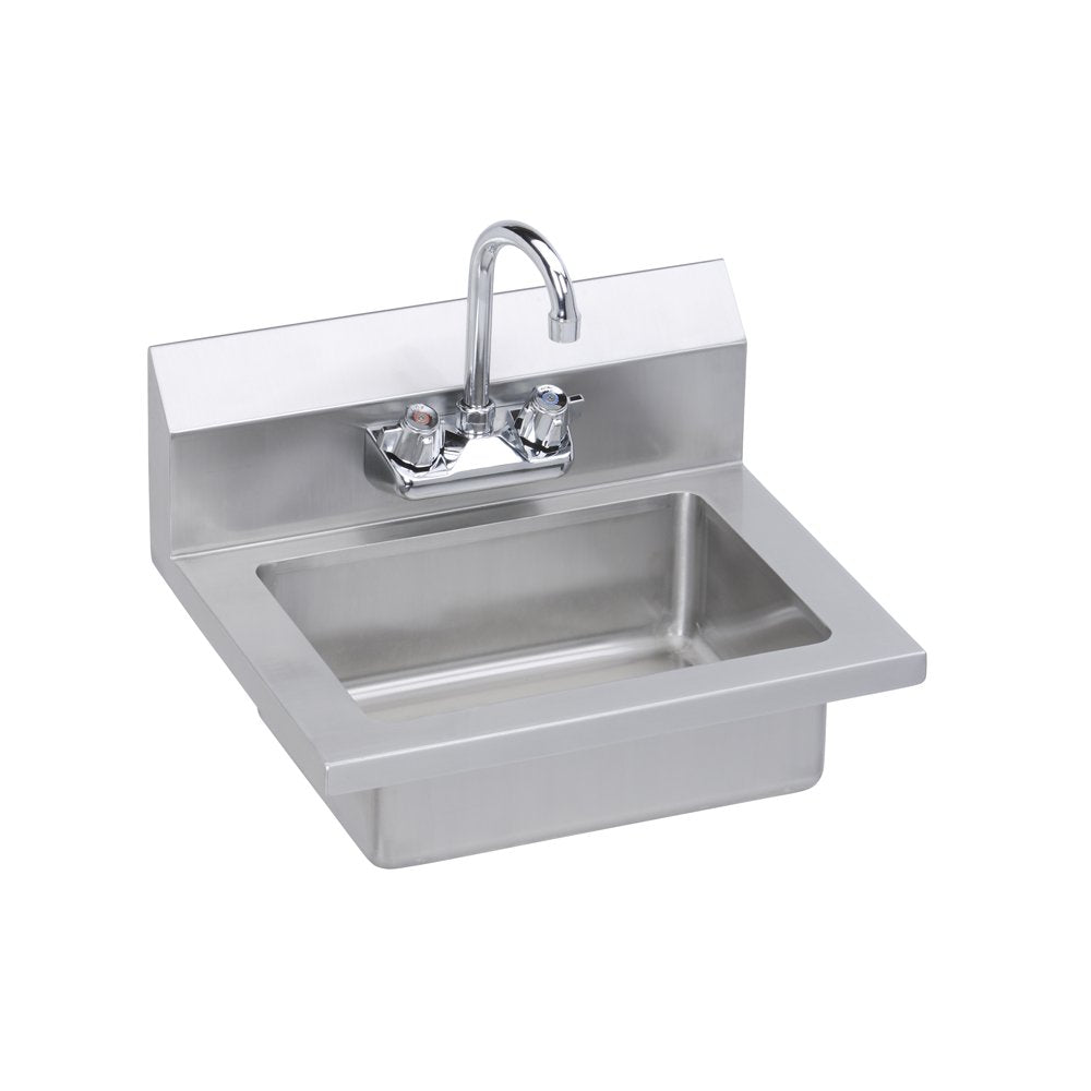 Elkay EHS-18X Hand Sink, 18X15 OA, 14X10X5 Bowl, Faucet, 18 GA 300 Series SS, NSF