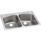 Elkay DPXSR233223 Dayton Equal Double Bowl Dual Mount Stainless Steel Sink