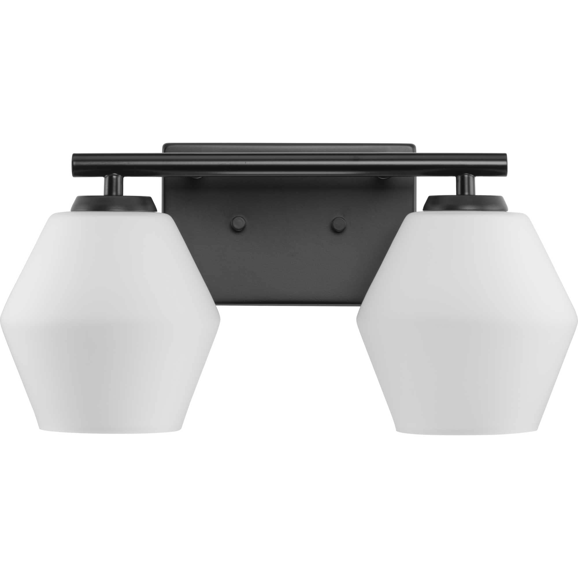 Progress Lighting Copeland Collection Two-Light Matte Black Mid-Century Modern Vanity Light (P300431-31M)