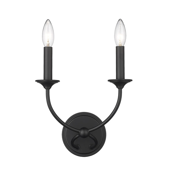 Z-Lite 3500-2S-MB Arabella - 2 Light Wall Sconce In Industrial Style-11.5 Inches Tall and 10 Inches Wide,