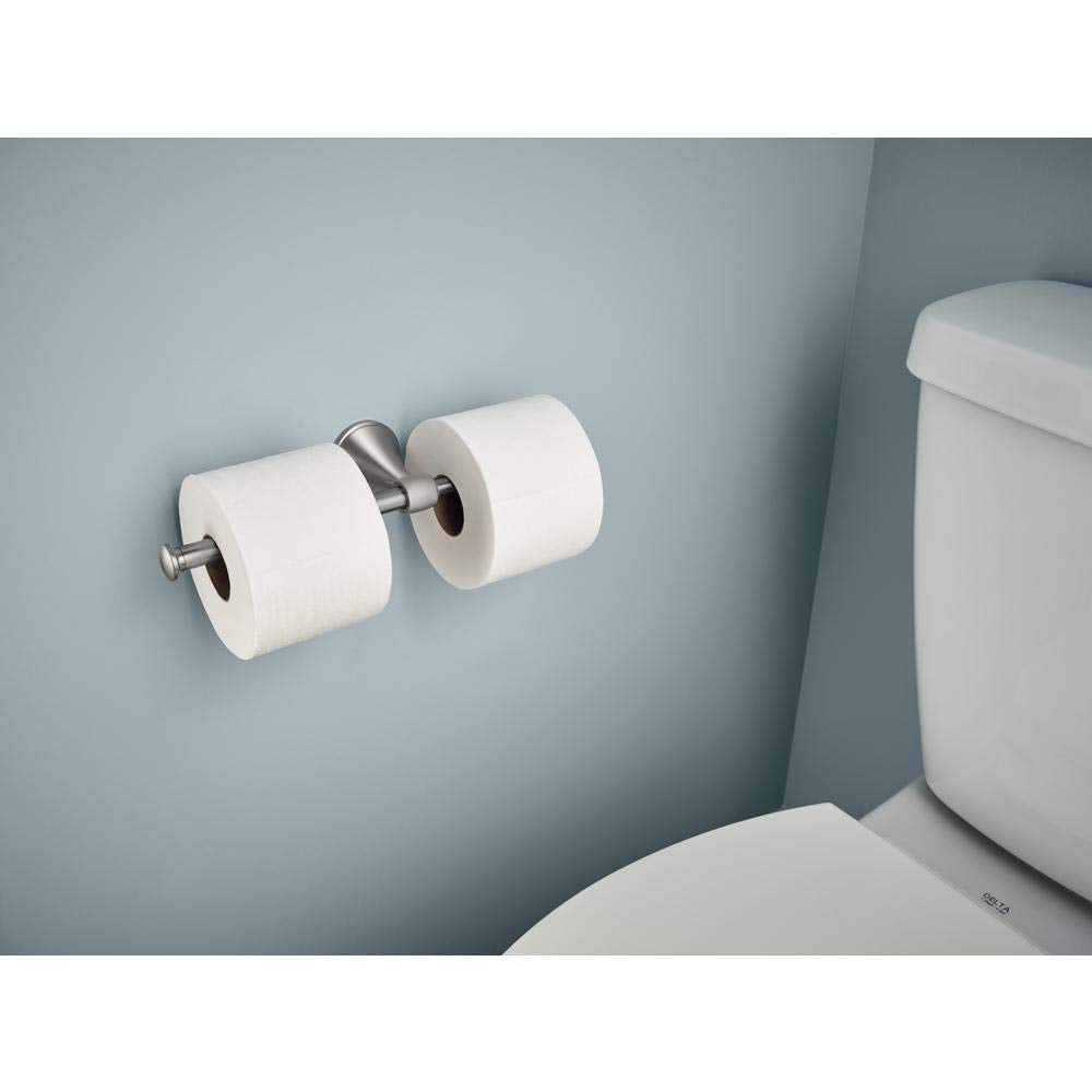 Delta Accolade Expandable Toilet Paper Holder in SpotShield Brushed Nickel