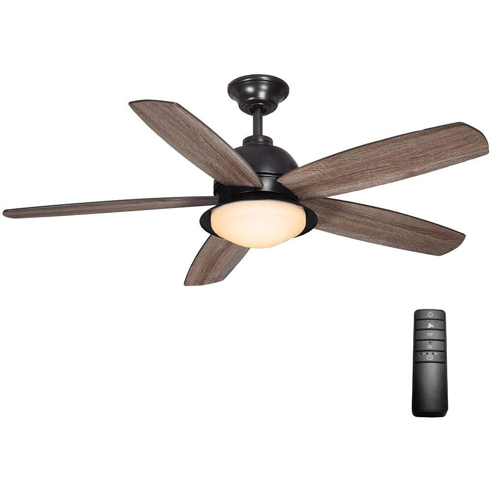 Home Decorators Collection Ackerly 52 in. LED Indoor/Outdoor Natural Iron Ceiling Fan with Light Kit and Remote Control