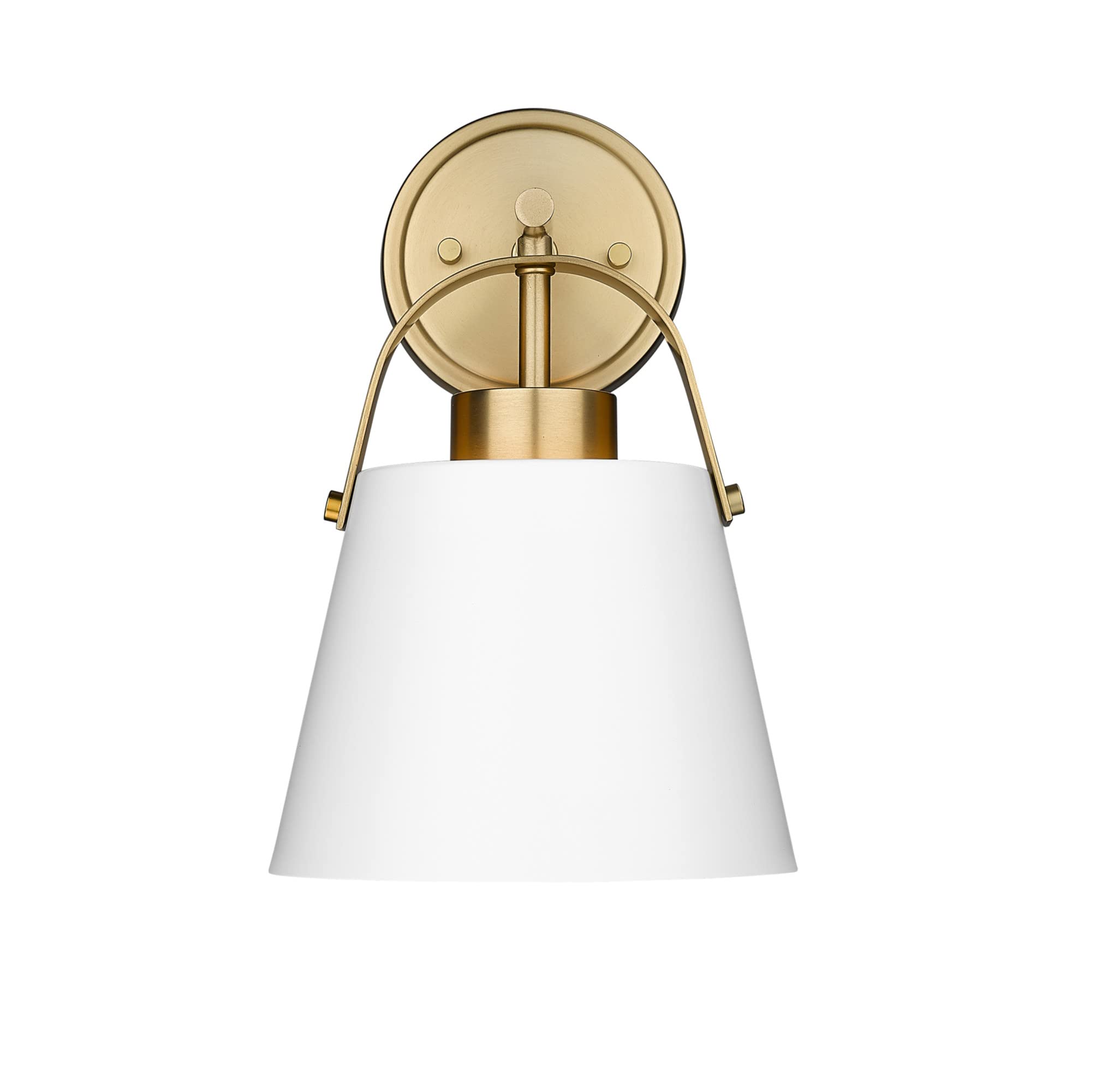 Z-Lite 726-1S-MB+HBR Z-Studio - 1 Light Wall Sconce In Modern Style-12.75 Inches Tall and 8 Inches Wide, Finish Color: Matte Black/Heritage Brass