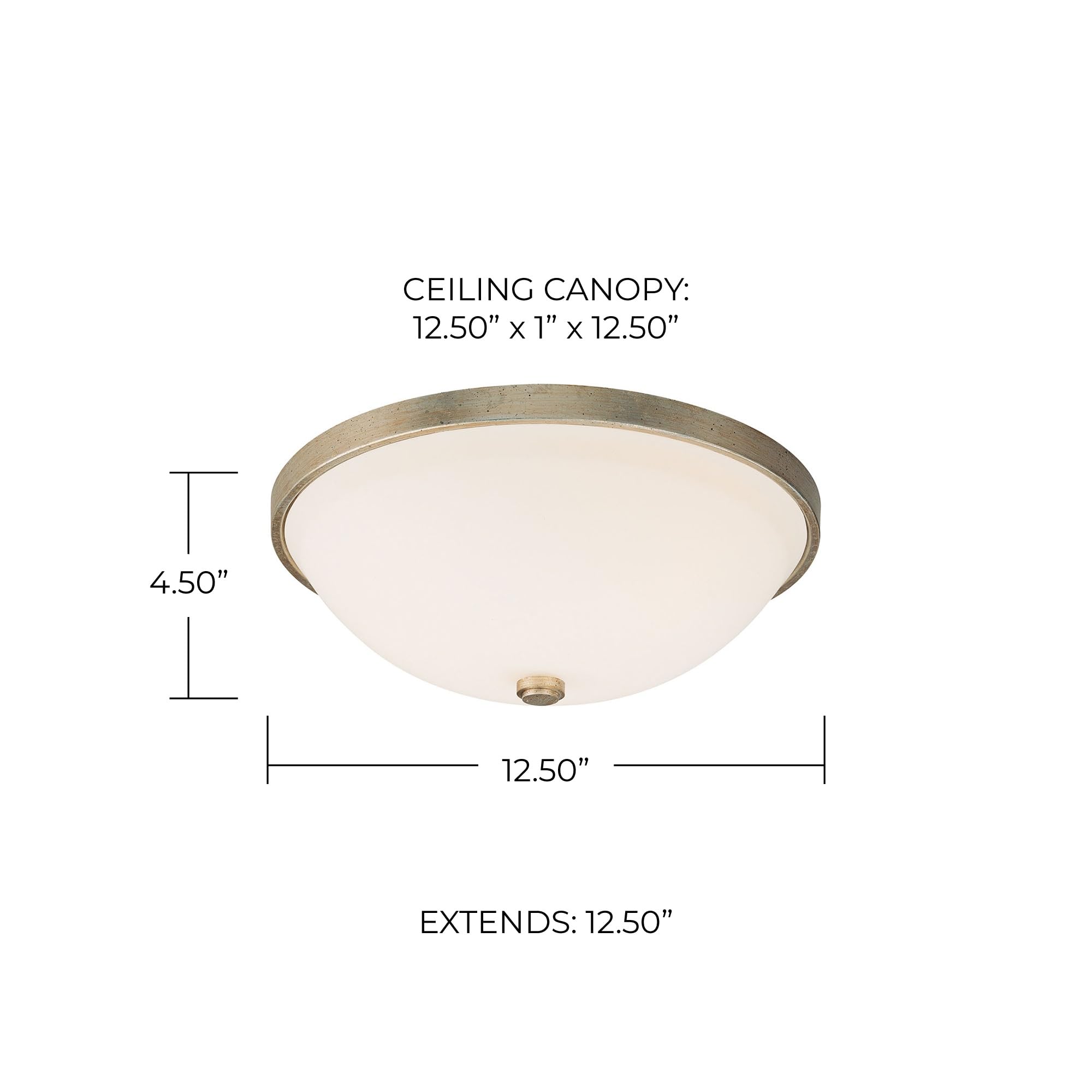 Capital Lighting 2323WG-SW Fifth Avenue Soft White Glass Flush Mount Ceiling Light, 2-Light 120 Total Watts, 5" H x 13" W, Winter Gold