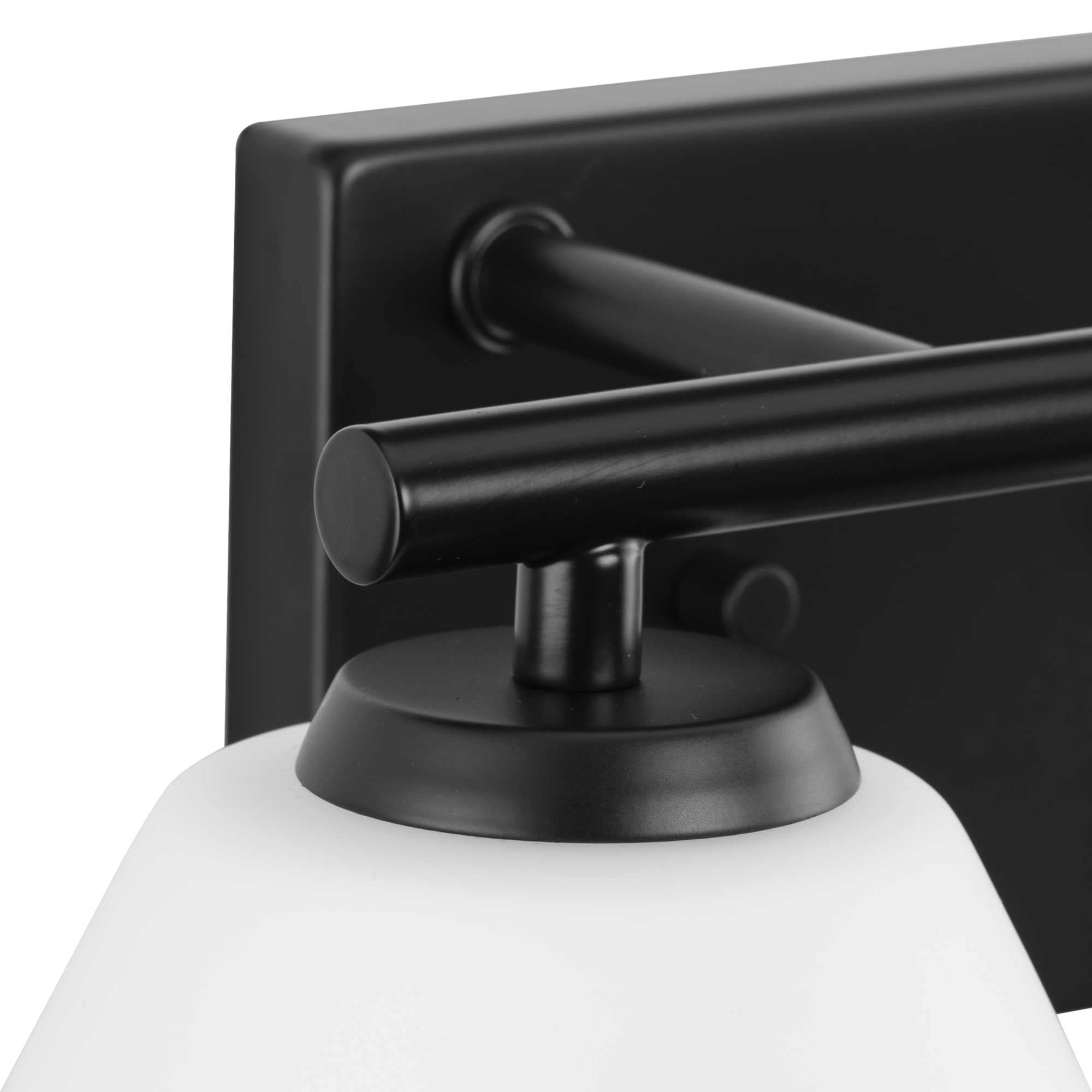 Progress Lighting Copeland Collection Two-Light Matte Black Mid-Century Modern Vanity Light (P300431-31M)