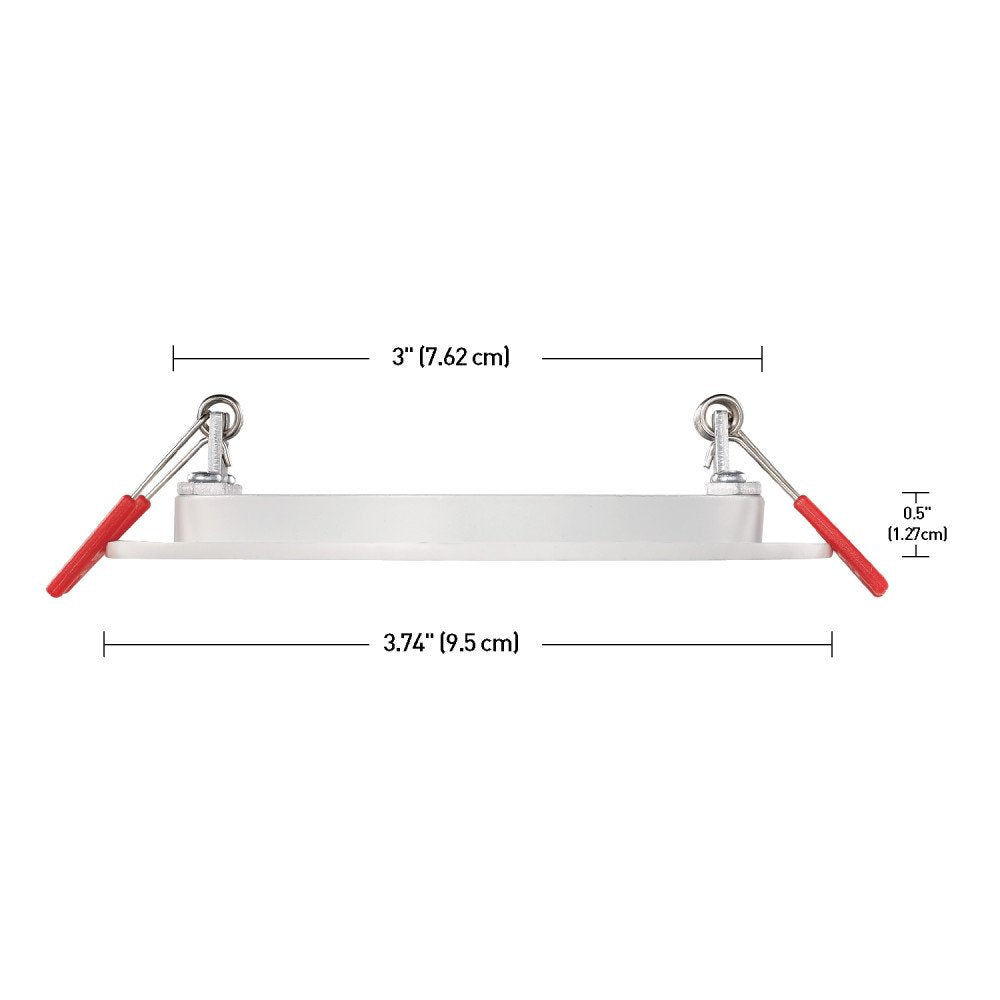 Globe Electric 91253 3" Ultra Slim Designer Series Ambient Dimming Integrated LED Recessed Lighting Kit, 6 Watts, Energy Star, IC Rated, Ultra Slim Profile, Wet Rated, Round Trim, White Finish, 3.25" Hole Size