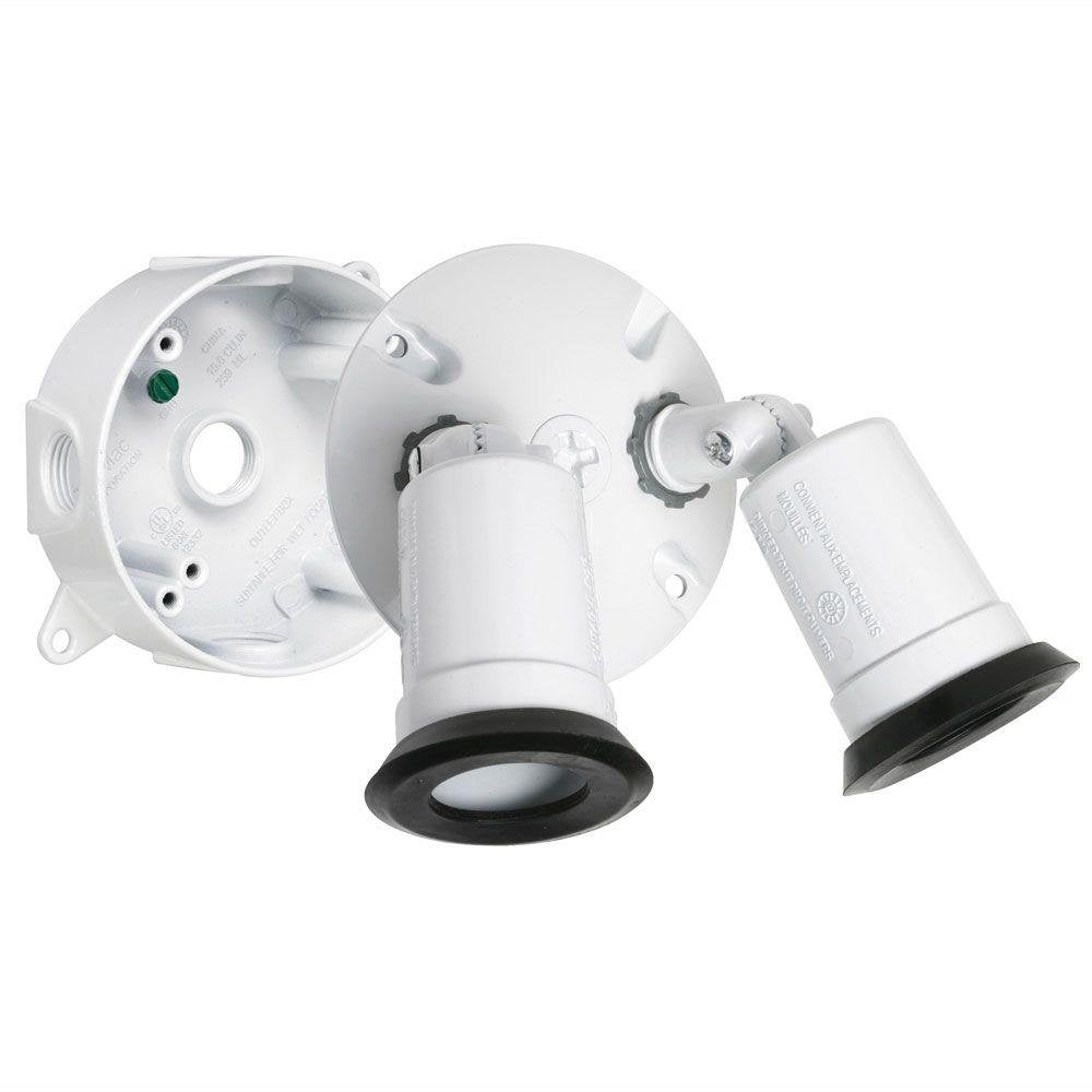 Bell 2-Lamp Outdoor Flood Light Kit - Tradition White