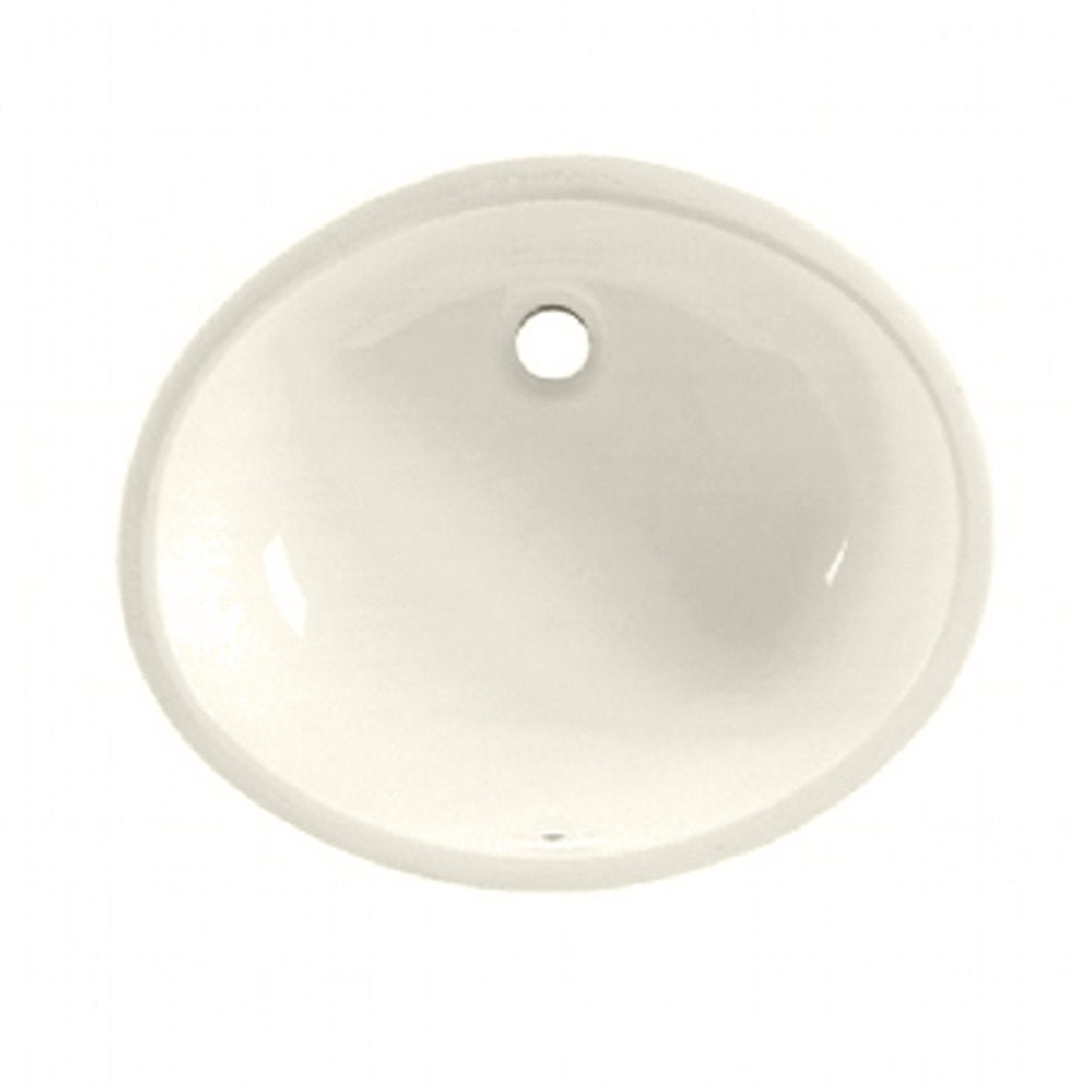 American Standard 495221.222 Ovalyn Ceramic Undermount Oval Bathroom sink, 19.25" L x 16.25" W x 7.18" H, Linen