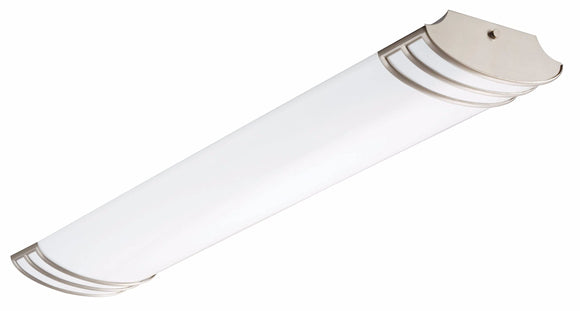 Lithonia Lighting FMLFUTL 48-Inch 840 BN 4-Foot Decorative Futra Linear Design for Kitchen| Office| Closet| 2180 Lumens, 120 Volts, 25 Watts, Wet Listed, Brushed Nickel, 4000K