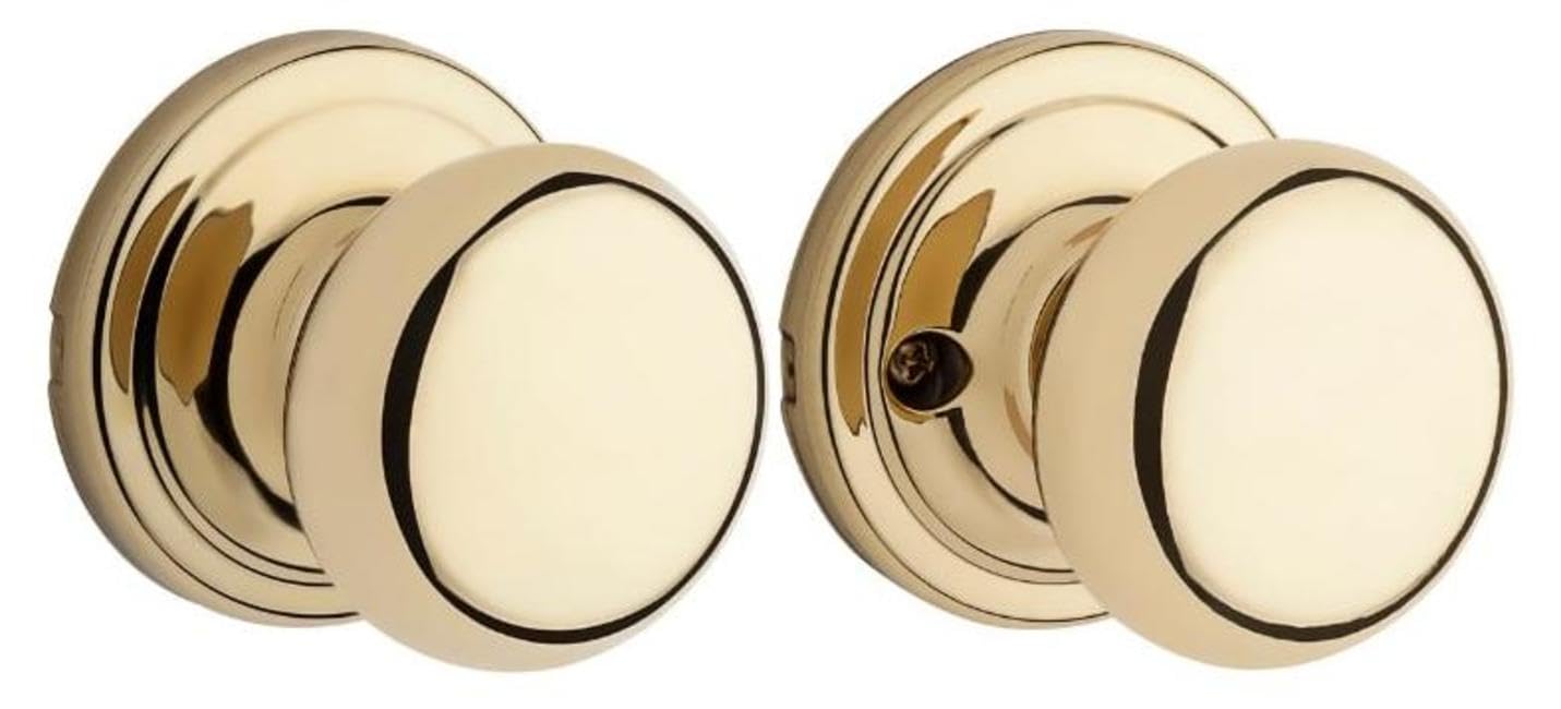 Kwikset 720H Hancock Passage Door Knob Set - Polished Brass