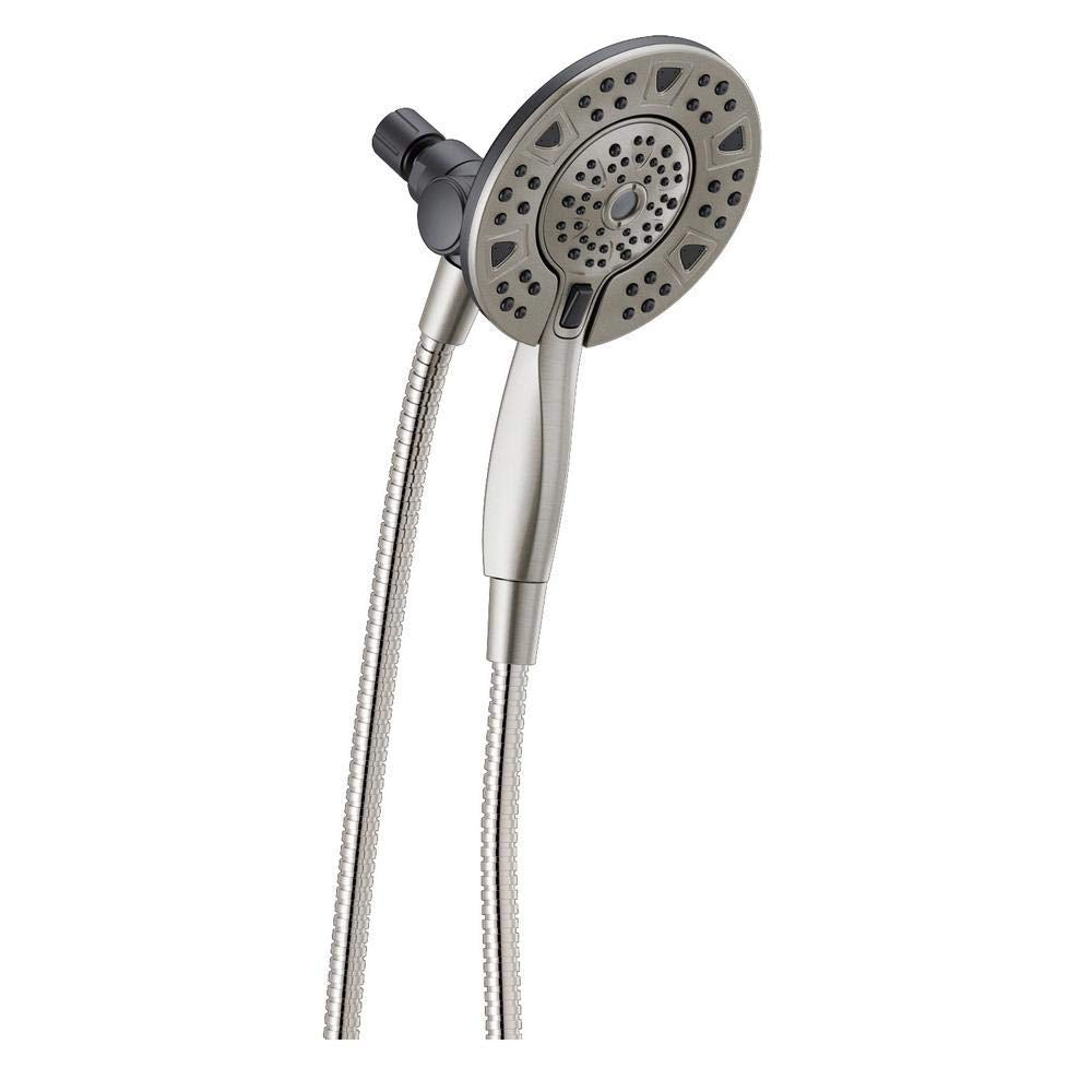 Delta In2ition 4-Spray Dual Showerhead and Handheld Showerhead with Pause in SpotShield Brushed Nickel