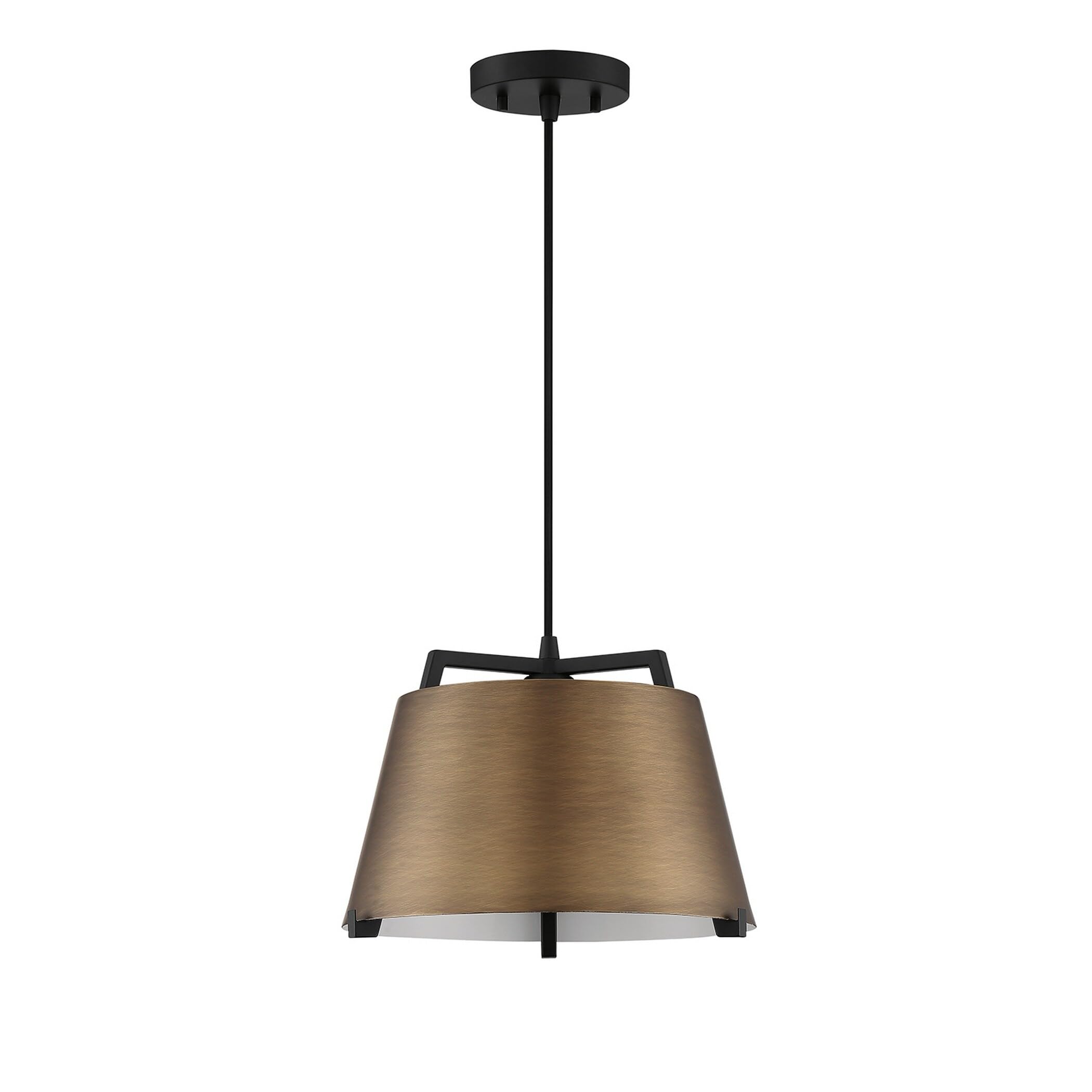 Sky - 1 Light Pendant-127.5 Inches Tall and 12.4 Inches Wide-Black/Brass Finish