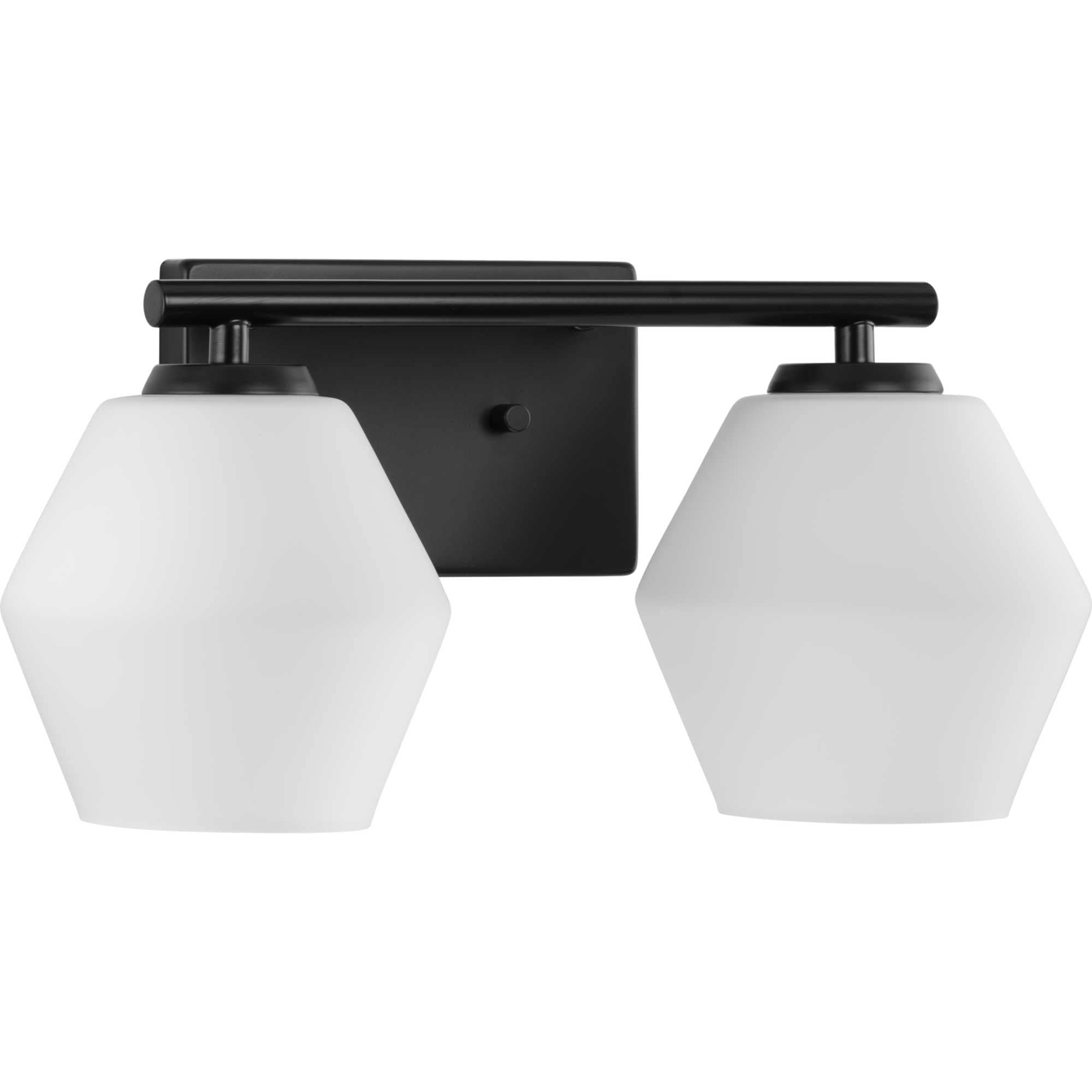 Progress Lighting Copeland Collection Two-Light Matte Black Mid-Century Modern Vanity Light (P300431-31M)