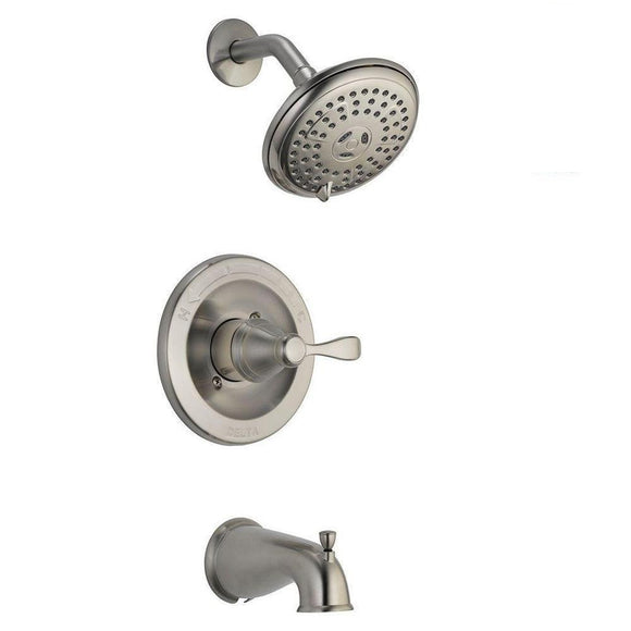 Chrome Delta Porter 1 Handle Brushed Nickel Tub and Shower Faucet
