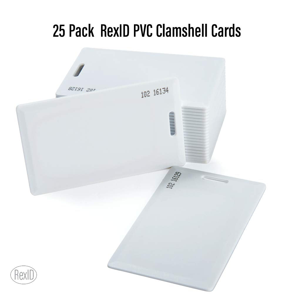 Default Programmed RexID H10301 Clamshell Proximity Card for Access Control Comparable to Standard 26 bit Format for Add-On & Replacement on Current System (25)