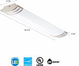 Lithonia Lighting FMLFUTL 48-Inch 840 BN 4-Foot Decorative Futra Linear Design for Kitchen| Office| Closet| 2180 Lumens, 120 Volts, 25 Watts, Wet Listed, Brushed Nickel, 4000K