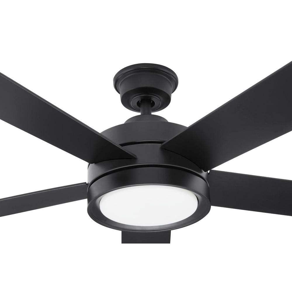 Home Decorators Collection Baxtan 56 in. LED Matte Black Ceiling Fan with Light and Remote Control AM731A-MBK